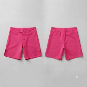 Shorts MMA pour homme rose à séchage rapide, taille élastique, couleur unie, en tissu tricoté Spandex/Polyester, longueur courte par RIVIAN ATLANTIC - Product Image 1