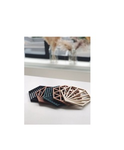 Commercial Quality Classic Wooden <b>Coaster</b> for Hospitality Industry <b>Heat</b> Insulated Durable Beverage Surface Protector - Product Image 2