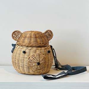 Toddler Crossbody Rattan <b>Bag</b> Handmade New Style Durable Lovely <b>Wicker</b> Child <b>Bags</b> Customization Support - Product Image 5