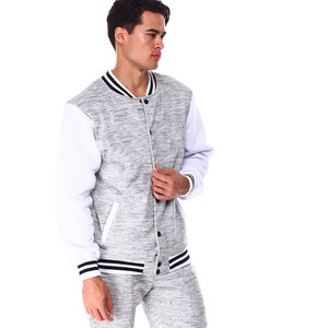Chaqueta Varsity de Béisbol con Botones, Manga de Cuero, 100% Lana, Talla Grande, Color Granate Sólido, Nueva Llegada, Chaqueta Lettermen para Hombre - Product Image 6
