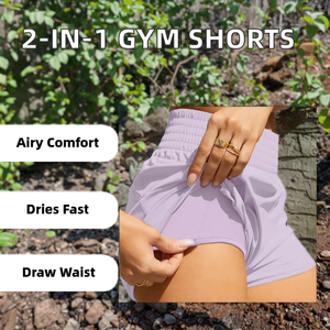 High-Waisted <b>Women's</b> Running <b>Shorts</b> with Built-in Liner Quick-Dry Athletic Gym Training <b>Shorts</b> <b>for</b> Fitness Yoga Workout - Product Image 6