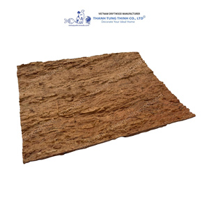 Décoration d'aquarium en bois flotté naturel, plaque de bois texturée rectangulaire, ornement pour aquarium, fabriqué au Vietnam - Product Image 2