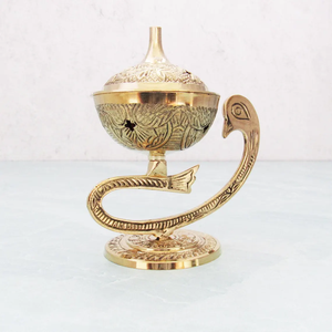 Brûleurs d'encens en laiton, religieux, spirituels, décoratifs, traditionnels, écologiques, accessoires de salon pour la méditation et la prière - Product Image 6