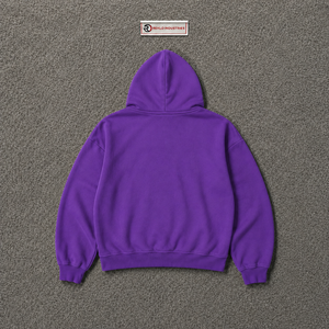 เสื้อฮู้ดสีม่วงลายโลก วินเทจ สไตล์สตรีทแวร์ โอเวอร์ไซส์ พิมพ์ลายกราฟิก สำหรับทุกเพศ สวมใส่สบาย ผ้าฟลีซ มีฮู้ด - Product Image 6