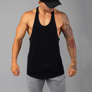 Men's Fitness <b>Vest</b> <b>Stringers</b> Gym Wear Tank Top Singlet Elastic Breathable and Quick-Drying 100% Cotton Sleeveless - Product Image 2