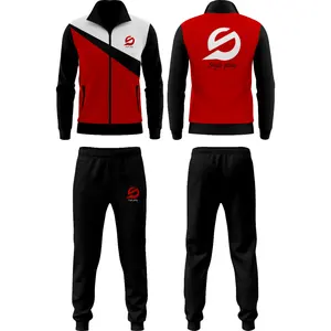 Ensemble de survêtement sportif respirant à col montant avec impression par sublimation, vêtements de sport d'entraînement, fournisseur OEM - Product Image 1