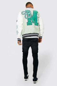Custom Varsity <b>Jacket</b> <b>Men</b>’s Letterman <b>Jacket</b> Baseball Bomber <b>Jacket</b> College Streetwear <b>Jacket</b> OEM ODM Wholesale Manufacturer - Product Image 6