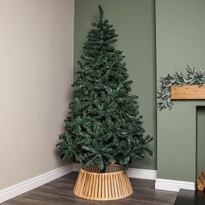 Collier de sapin de Noël en bambou naturel, anneau conique, jupe de base pour sapin, couvre-support pour décoration de maison de Noël, vente en gros - Product Image 6