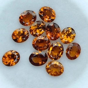 Pierre précieuse naturelle de grenat spessartite facetté, pierre de grenat orange pour la fabrication de bijoux, vente en gros - Product Image 1