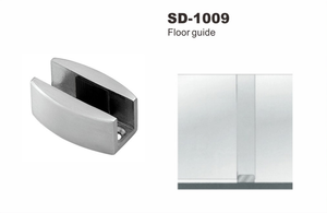 Guida per Porta Scorrevole in Vetro 9CE, Regolabile 8-12mm, in Acciaio Inox SUS304, per Porte in Vetro Senza Telaio, Guida a Pavimento per Design di Porte Interne - Product Image 4