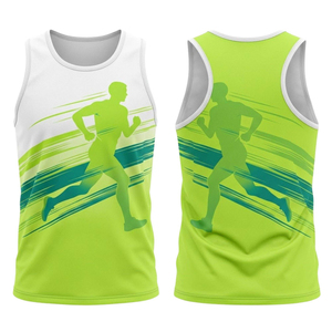 OEM Custom Sublimation Running Vest Tank Top Men Women Moisture-Wicking Quick-Dry Racerback Marathon Sportswear Wholesale - Product Image 2