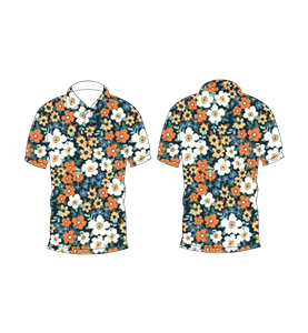 Camisa Polo Vintage para Hombre con Estampado Floral, Manga Corta, Cuello con Botones, Informal, Transpirable y Ligera para Verano - Product Image 3