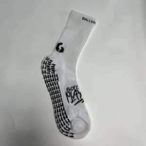 Chaussettes de sport tricotées mi-mollet en coton, polyester et élasthanne, durables, respirantes, jacquard sportif, logo personnalisé, antidérapantes - Product Image 2