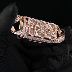 ABC Letter Pendants 925 Silver Rhodium Plated Micro Pave Diamond Hip Hop Jewelry Everyday Wear Fine jewelry Pendants & Charms - Product Image 2