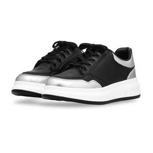 Zapatilla Deportiva Casual Negra Mujer Diseño Grueso Modelo AT7429 - Product Image 3