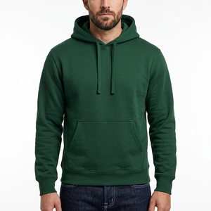 Sweat-shirt à capuche jaune moutarde pour homme, coupe classique, en molleton de coton, pull décontracté, couleur unie, avec poche, pour l'automne - Product Image 2