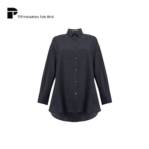Proveedor OEM de Malasia, Blusa Modesta de Manga Larga, Negra, Verde, Marrón, Top Esencial para Musulmanas, Fabricante de Ropa Diaria de Calidad - Product Image 3