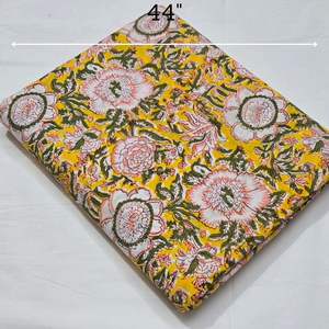 Tissu en coton imprimé à la main, moderne, noué, de qualité supérieure, pour la confection de tapis |   Textile indien durable |   Articles d'ameublement et de décoration - Product Image 4