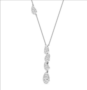 Collar con Colgante de Diamantes de Oro Sólido de 18K para Mujer, Corte Pera Minimalista, Diamante Natural con Certificado GIA, para Uso Diario - Product Image 4