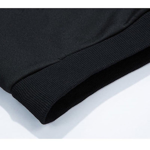 Sudadera con Capucha Negra para Hombre, Corte Regular, Color Sólido, Tejido de Algodón, Informal, para Otoño - Product Image 4