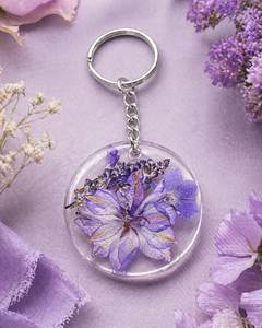 Stylish Resin Key Ring Featuring Marble Effect Luxury Handmade Decorative Car Key Holder Accessory - Product Image 1