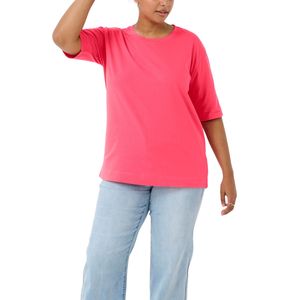 เสื้อยืดโยคะผู้หญิงไซส์ใหญ่สั่งทำขายส่ง ผ้าฝ้ายนุ่ม ทรงหลวม เสื้อออกกำลังกาย รับผลิตแบบ OEM ODM พร้อมสกรีนโลโก้ - Product Image 4