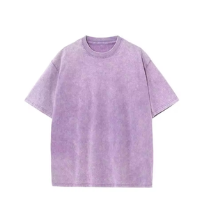 Camiseta Retro de Manga Corta de Algodón Tejido de 230g para Hombre y Mujer, Estilo Casual con Hombros Caídos - Product Image 2