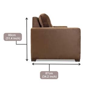 Canapé 3 places contemporain en tissu velours Denise, forme carrée, rembourrage en mousse, élégamment capitonné - Product Image 3