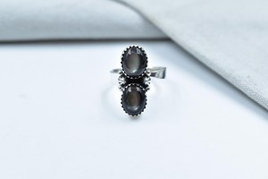 Handmade Black Shell Sterling <b>Silver</b> <b>Adjustable</b> <b>Ring</b> Natural Black Shell Gemstone <b>Ring</b> for Women Men Wholesale Jewelry - Product Image 6