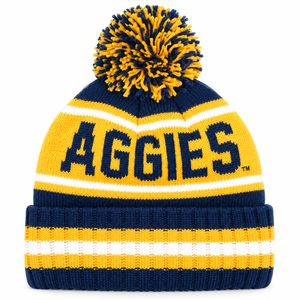 Gorros de Punto Personalizados al por Mayor de la Universidad Estatal de North Carolina A&T, con Pompones Bordados en Jacquard, 100% Acrílico, Estilo Universitario - Product Image 2