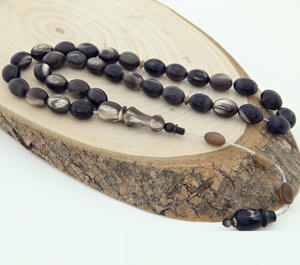 Rosario Islámico de Cuerno Natural Estilo Vintage, Cuentas de Tasbih de 33/100, Cuerno de Búfalo Hecho a Mano, Cuentas de Oración de Tacto Real, Misbaha Tradicional - Product Image 2