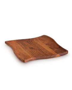 Plateau de service élégant en bois fait main pour chips et trempettes avec bol central amovible – Vente en gros - Product Image 1