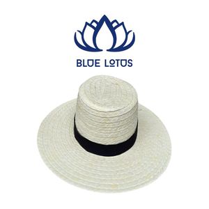 BEST SELLER Chapeau de plage en herbe bio écologique à large bord rayé pour l'été - Product Image 1