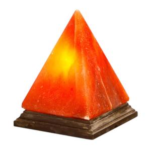Lampe de sel en forme de pyramide Feng Shui rose, faite à la main, écologique, sculptée, avec cordon électrique et ampoule, décoration d'intérieur, artisanat naturel - Product Image 5