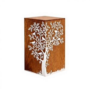 Urna de cremación de madera Impex Designs, hecha a mano por artesanos indios, urna de cremación de madera para pedidos al por mayor, urna de madera de moda. - Product Image 1