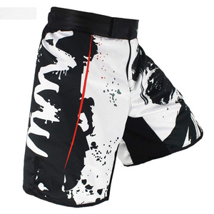 Shorts MMA personnalisés unisexes en gros, shorts de grappling par sublimation, arts martiaux, polyester extensible dans quatre directions, usine OEM - Product Image 5