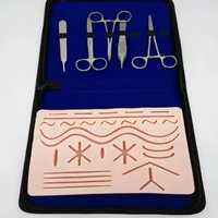 Ensemble d'instruments de formation chirurgicale avec coussin d'entraînement à la suture pour étudiants en médecine, outils manuels, classe I