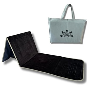 Alfombra de Oración Musulmana Impermeable y Plegable con Respaldo, Antideslizante, Portátil para Viajes y Uso en Exteriores, 100% Poliéster - Product Image 1