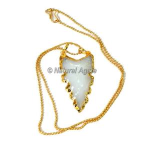 Ensemble de colliers en pierres précieuses bleu clair faits à la main, avec un motif d'étoile et une pointe en forme de flèche, au toucher réel - Product Image 2