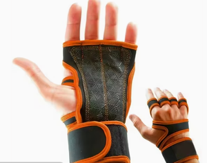 <b>Half</b> Finger Fitness Gloves Mesh Breathable Non <b>Slip</b> Palm Adjustable Wrist Strap for Gym Workout Training Unisex - Product Image 1
