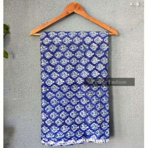 Tela de Algodón Premium con Estampado Floral Índigo de Jaipur, Teñida Naturalmente y Sostenible, Proveedor al por Mayor - Product Image 5