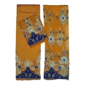 Robe de cérémonie de mariage de haute qualité, dernière mode nigériane, écologique, de poids moyen, confortable, avec motif artisanal - Product Image 1