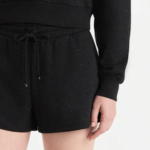 Women's Hooded Short Set Relaxed Fit Two Piece Outfit Soft Fleece <b>Top</b> Matching Drawstring Shorts Casual Sportswear - Product Image 5