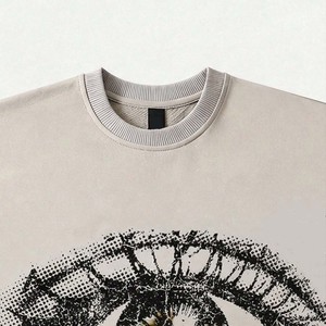 Men Oversized Sleeveless T Shirt Vintage Gothic Graphic Printed Vest Cream Punk <b>Skull</b> Eye Streetwear Tank <b>Top</b> Casual Cotton Vest - Product Image 2