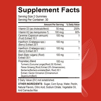 Gummies au piment de Cayenne OEM/ODM pour la santé des jambes, du cœur et du sang avec vitamine E, D3+K2 et extraits de pépins de raisin