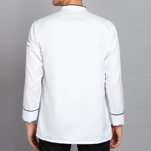 Button Front Design Men <b>Chef</b> Jacket Long Sleeve <b>Chef</b> Coat For Restaurant High Grade Restaurant Men <b>Chef</b> Jackets - Product Image 4