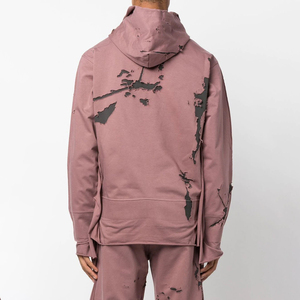 Sudaderas con Capucha para Hombre, Tallas Grandes, de Poliéster y Algodón, Estilo Desgastado, Venta al Por Mayor, Fabricante de Ropa Profesional de Calidad, Estilo Urbano - Product Image 3
