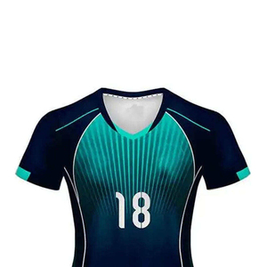 Ensemble d'uniformes de volley-ball d'été personnalisés unisexes pour adultes, sublimés, 100 % polyester, maillot respirant en maille, short à taille élastique, col en V - Product Image 4
