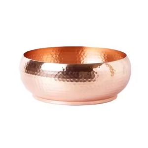 Cuenco de Cobre Hecho a Mano, Plato Decorativo de Metal para Servir, para Mesa de Comedor, Restaurante, Hotel, Banquete de Boda, Comida para Fiestas - Product Image 5