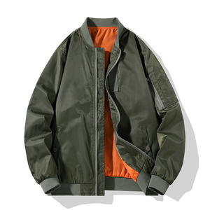 Breathable Outdoor Fashion Men's Bomber Jackets Casual Waterproof Blank Lightweight Zipper Up Bomber Jacket for Adults <b>Boys</b> - Product Image 4